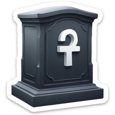 tik tok logo on a tomb stone sticker