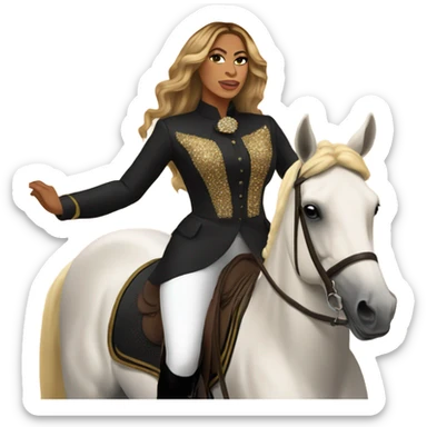 Beyoncé on horse sticker