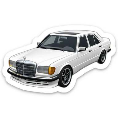 Mercedes SEL AmG with body kit custom front side angle  sticker