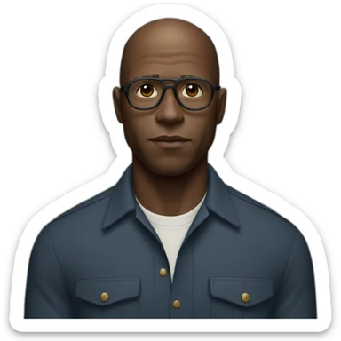 steve mcqueen black director bald young sticker