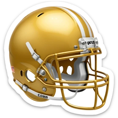 College football player helmet in gold color  sticker
