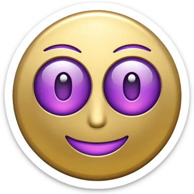 gold and purple B sticker