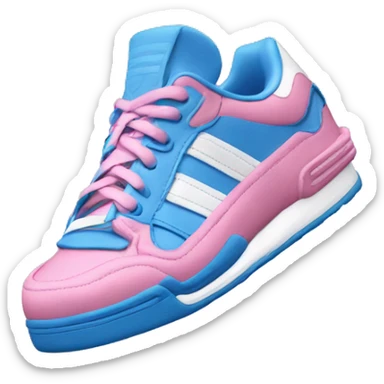 Pink and blue adidas sneaker sticker