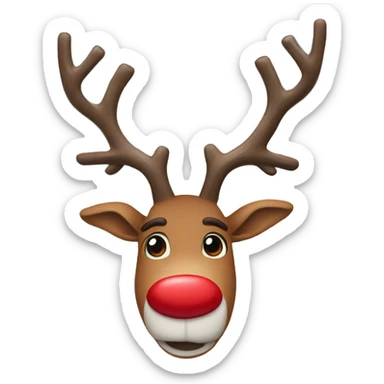 Rudolph, the rednosed reindeer sticker