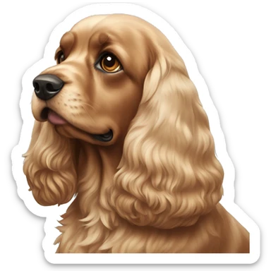 A cocker spaniel Christmas  sticker