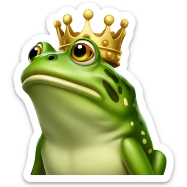 King frog sticker