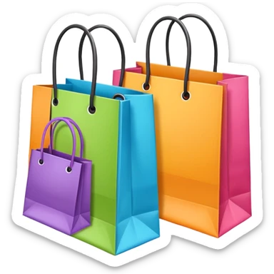 2 beautiful shopping bag sticker