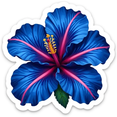 Dark blue flower hibiscus sticker