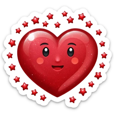 red glitter setor sticker