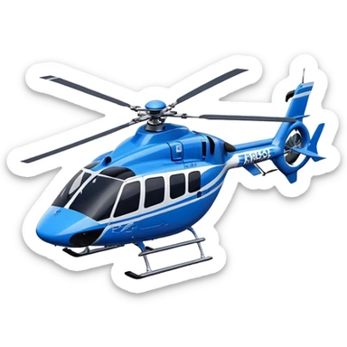 Eurocopter EC135 - Airbus Helicopters (Model Year: 2020) (Iconic colour: Blue and white) sticker