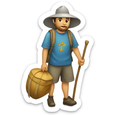 concha camino de santiago sticker