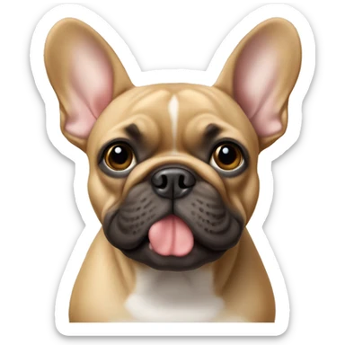 A tan French Bulldog sticker