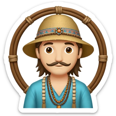 boho fashion man sticker