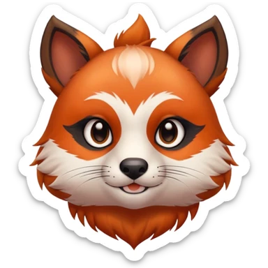A online streamer of cute  Ailurus fulgens sticker