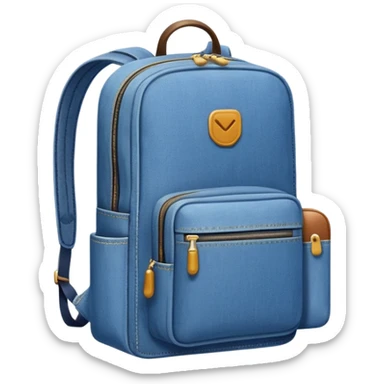 Backpack in Denim Blue, the height and width of backpack must be equal sticker