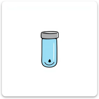 blue plastic tube sticker