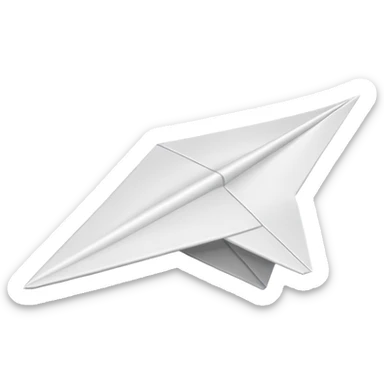 paper airplane sticker