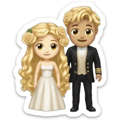 Rose and blond Jack titanic sticker