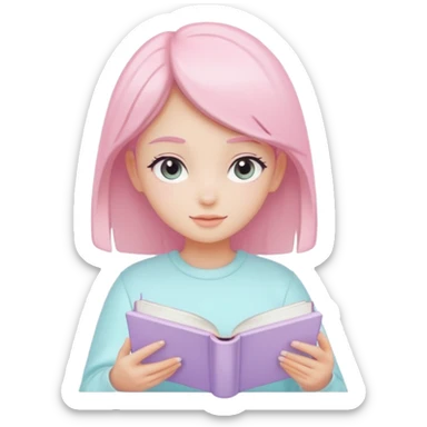 single pastel aesthetic book, soft shadows, smooth, gentle sparkle or glow, minimalistic clean girl vibe sticker