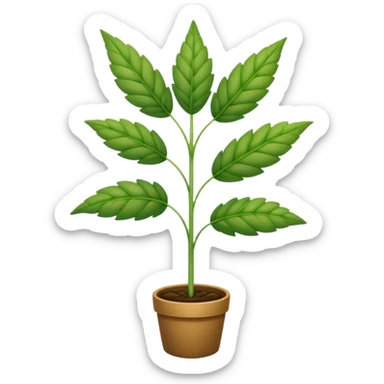 Weed plant sticker