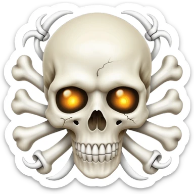 a poisonous cloud of gas, dark swamp color, with an image of a skull and two crossed bones behind the skull sticker