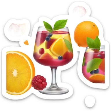 Glass of sangria sticker