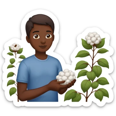 Slave picking cotton sticker