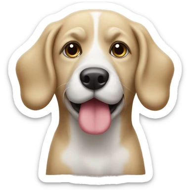 Un perro con bigote  sticker