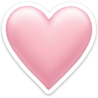 soft pink heart sticker