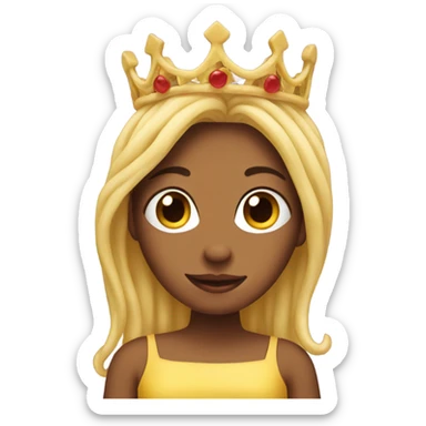 Princess with spaghetti crown sticker