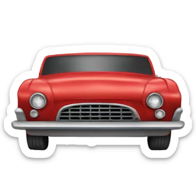 Crea un carro rojo sticker