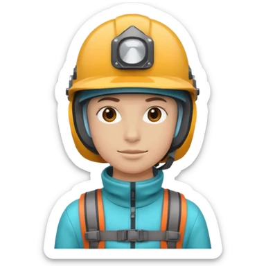 Colorful Helmeted Traveler sticker