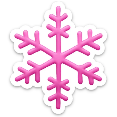 Pink snowflake sticker