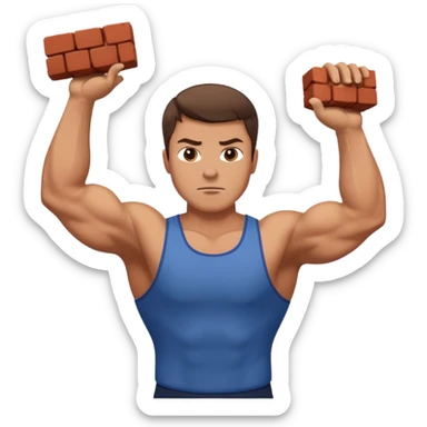 guy throwing brick  sticker