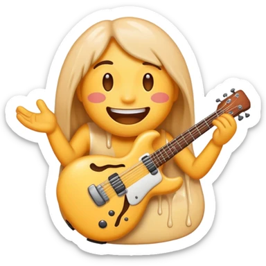 Can you generate one emoji that is enjoying rock live music, feeling like on a therapy, melting from the sounds sticker