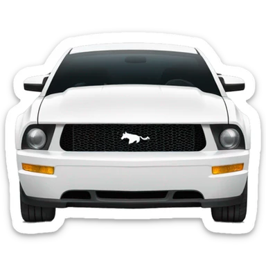 white 2009 ford mustang  sticker