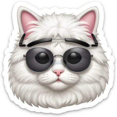 Cat with sunglasses sticker