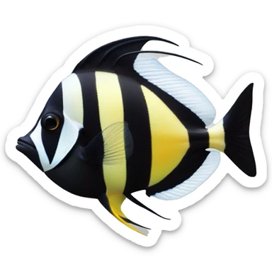 Moorish idol fish sticker