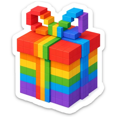 Rainbow gift sticker