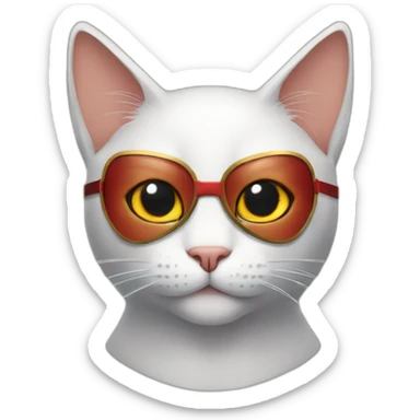 A super hero cat  sticker