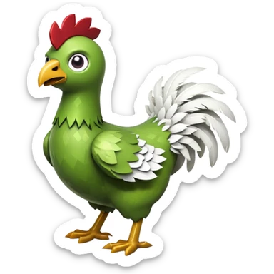 baby Minecraft zombie riding a Minecraft chicken sticker
