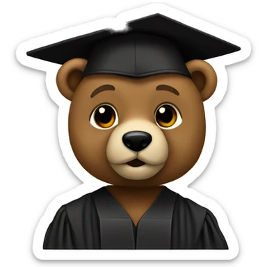Kanye graduation bear sticker