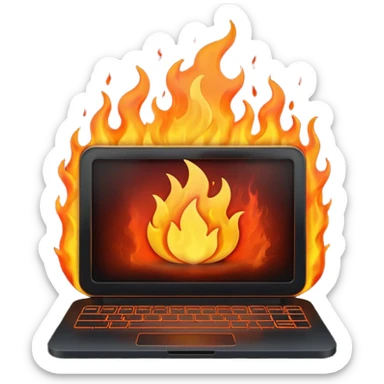 Pc burn sticker
