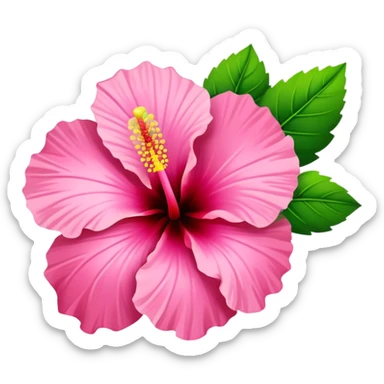 Pink hibiscus  sticker