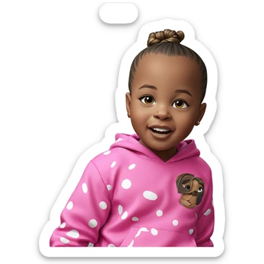 boy with topknot hairstyle sticker