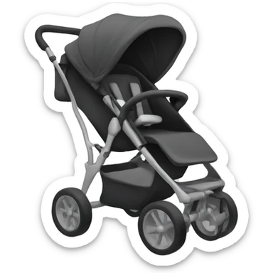 Black and dark grey Stroller sticker