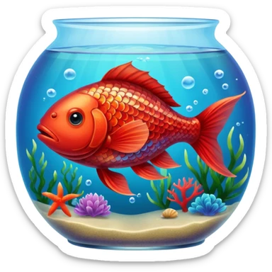 Red Fish in the house sticker