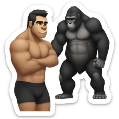Big buff Gorilla in love with Kim Kardashian sticker