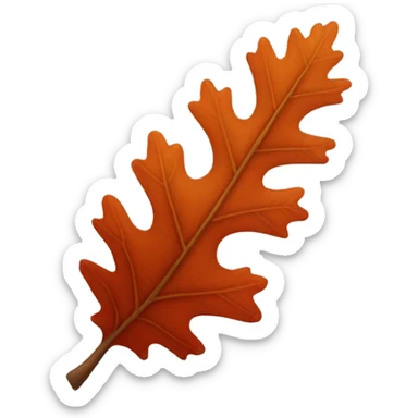 red oak leaf sticker