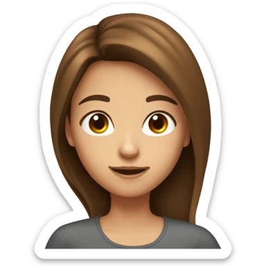 A Girl With Brown Hair Taking Selfies sticker